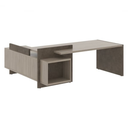 Стол руководителя левый WOOD&STONE СФ-531201 Дрифтвуд Бетон Чикаго темный_0