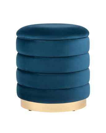 Пуф Франсис с ящиком велюр Синий_0