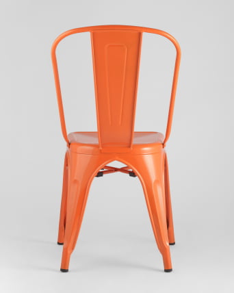 Стул TOLIX с высокой спинкой Оранжевый глянцевый_5