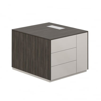 Тумба опорная 800 правая Atlas NZ-0212.BT.GS.R Бренсон Трюфель Серый камень_0