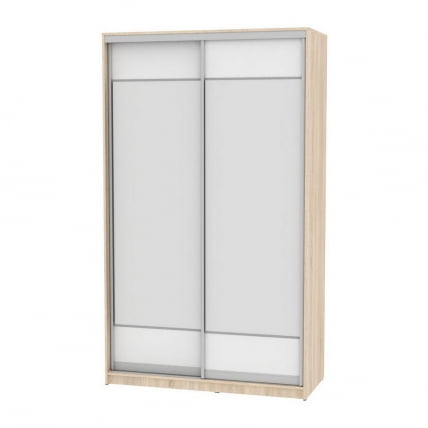 Шкаф-купе B-230х135х60-1(ДСС-Белый-D8D8)_0