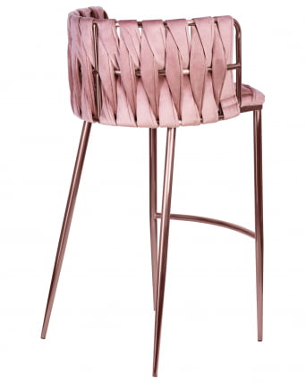 Стул барный DOBRIN EMMA ROSE GOLD (розовый велюр (VF-10))_3