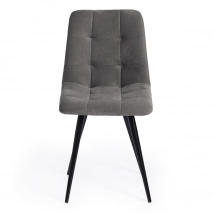 Стул CHILLY (mod. 7095-1) / 1 шт. в упаковке ткань/металл, 45x53х88 см, высота до сиденья 50 см, серый barkhat 26/черный_4