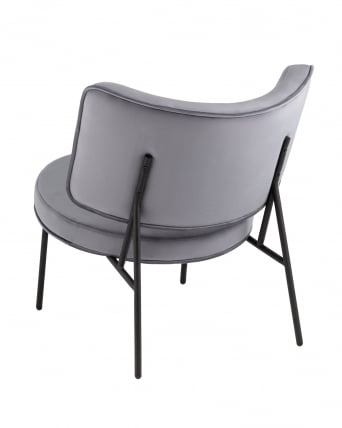 Кресло District Lounge велюр Серый_4