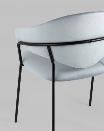 Стул Алексис велюр Пыльно-голубой_6