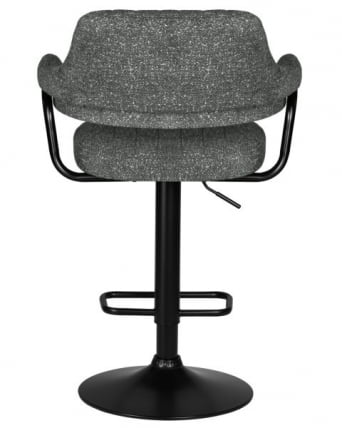 Стул барный DOBRIN CHARLY BLACK (серый твид (LEO11)) 2 шт_5