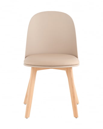 Стул Fog с подушкой Бежевый деревянные ножки_6