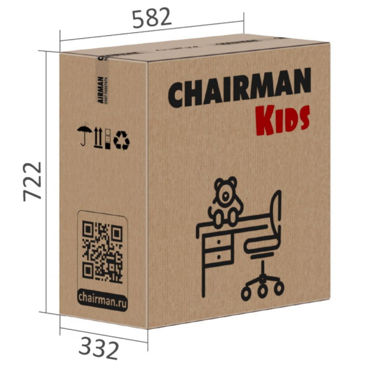 Детское кресло CХАИРМАН ТИН (КИДС) 109 черный пластик CРАЗЙ / CHAIRMAN (KIDS) CRAZY_5