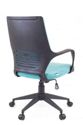 Кресло для персонала Еверпроф Трио Блаcк ЛБ Т Ткань Бирюзовый / Everprof Trio Black LB T_2