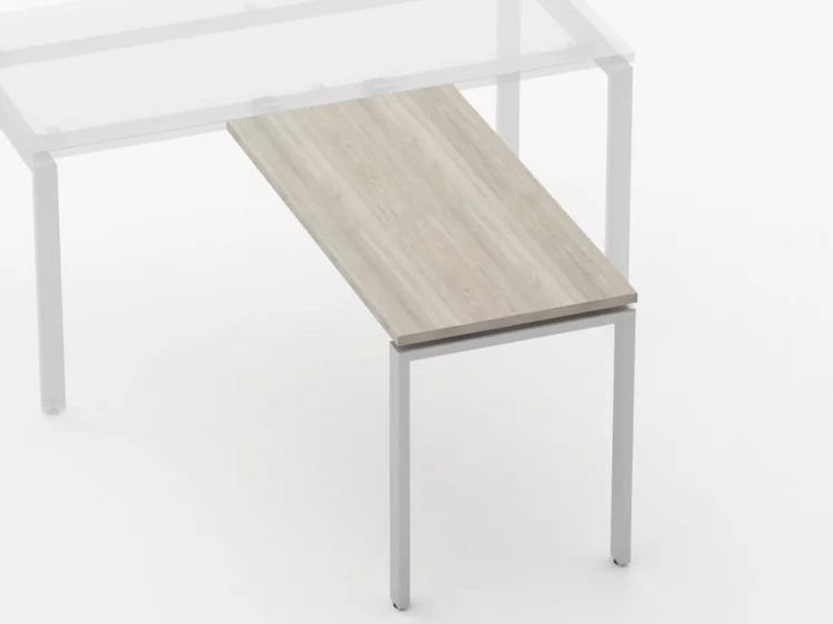 Брифинг-приставка для стола на П-обр.опорах Deka 7.10.12 Дуб Сантана светлый_1