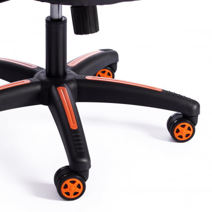 Кресло RACER кож/зам/ткань, металлик/оранжевый, 36/07_16