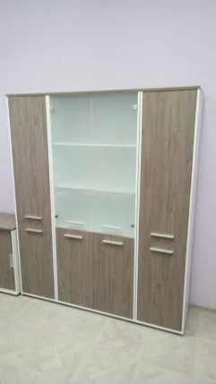 Шкаф 4 узкий закрытый Deka 10.19.15Л Дуб Верцаска/Белый_2