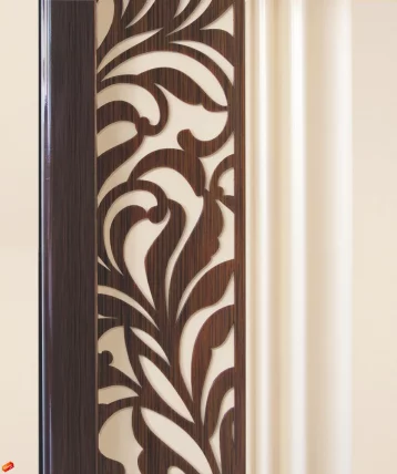 Шкаф трехдверный с зеркалом Катрин 92.12 Дуб венге Белый песок Браун вуд_2