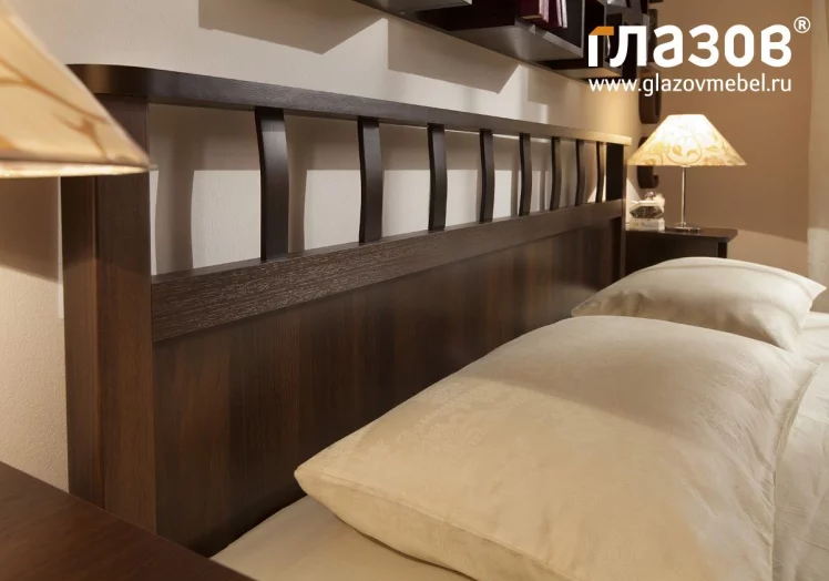 Кровать Люкс (1800) Sherlock 46 Орех шоколадный (спальня)_2