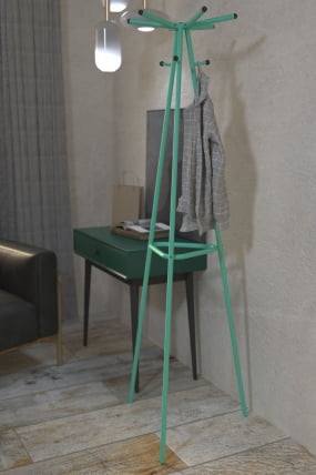 Вешалка напольная Галилео 217 Бирюзовый_4
