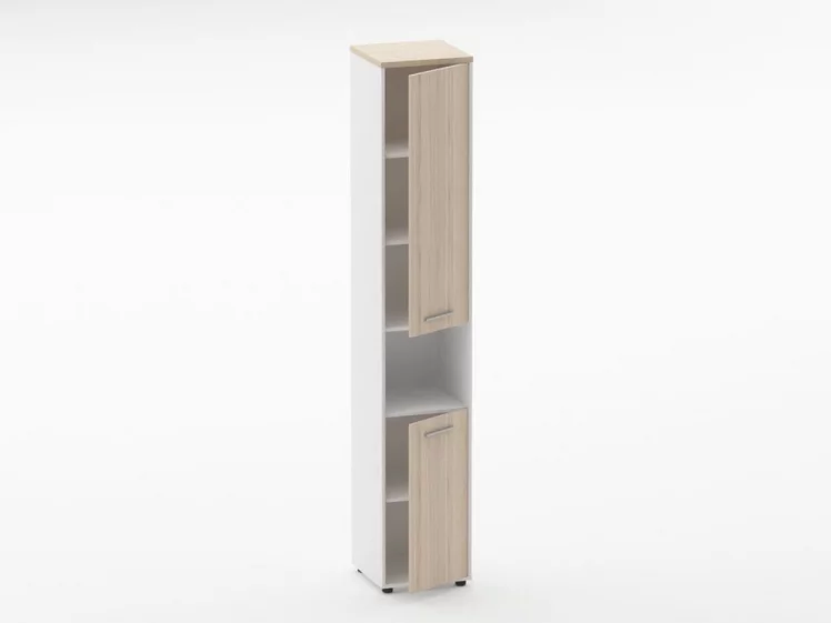 Шкаф 5 узкий закрытый, с нишей Deka 10.23.15Пр Туя/Белый_1