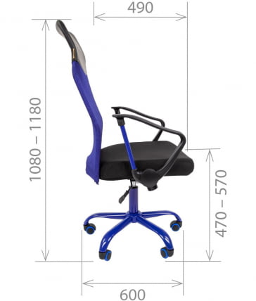 Кресло руководителя CHAIRMAN 610 CMet Синий_4