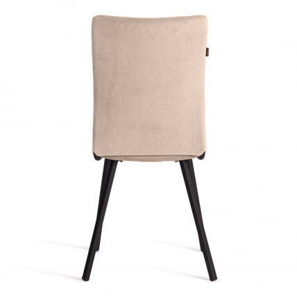 Стул обеденный La Rousse (2 шт. в упаковке) NEW, велюр, бежевый/черный, 7, 45х55х93 см_4