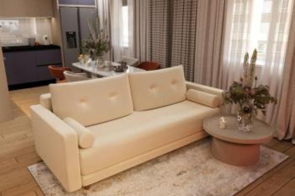 Диван прямой Санднес (Berhouse) Цвет фасада: Азур рогожка; Тип: Прямой; Материал фасада: Микророгожка_3