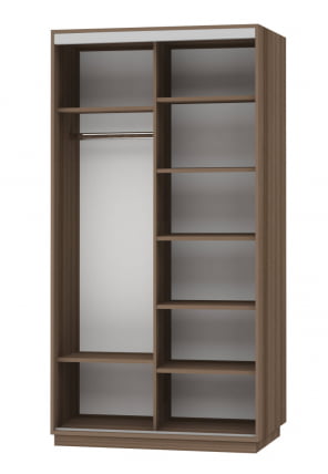 Шкаф-купе двухдверный Экспресс Дуо Комби 1200х2400h Ясень шимо тёмный_1