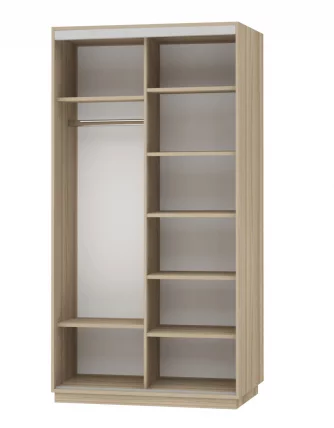 Шкаф-купе двухдверный Экспресс Дуо 1200х2400h Париж/Дуб сонома_1