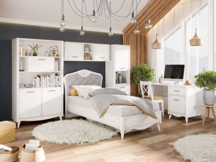 Кровать односпальная 900 Элис ЛД 532.070.000 Белая_2