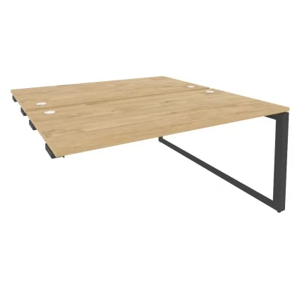 Стол-приставка двойной на О-образном м/к к опорым элем. ONIX O.MO-D.SPR-4.8 Тиквуд Светлый/Антрацит_0