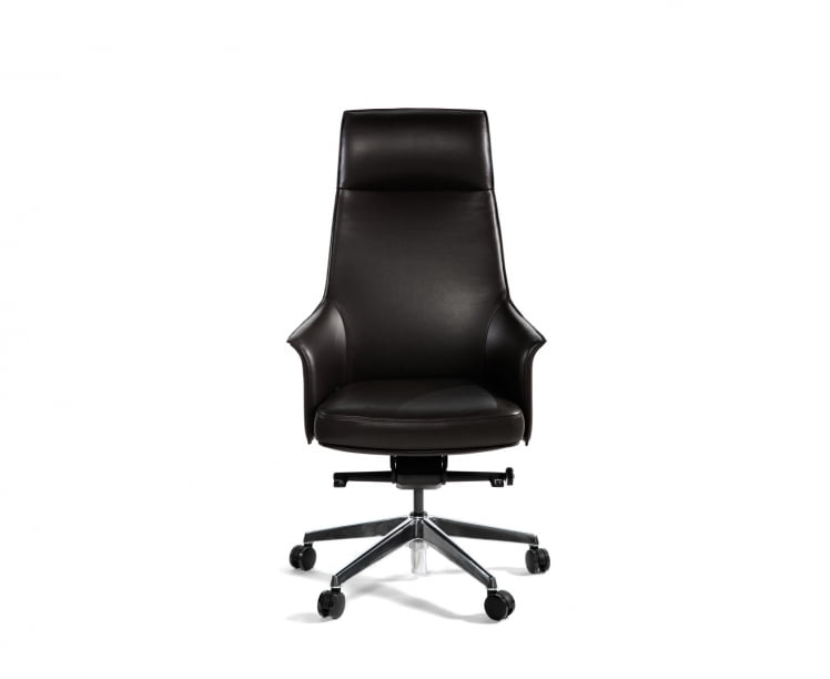 Кресло руководителя Бордо кожа Темно-коричневый_1