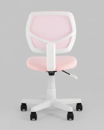 Кресло компьютерное детское ЛОЛО розовый пластик белый_4