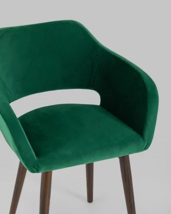 Стул с подлокотниками Саймон велюр Темно-зеленый_7
