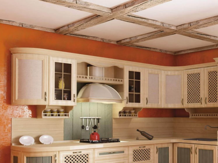 Шкаф кухонный угловой 600 радиусный с карнизом Кантри ЛД 235.311.000 Сономе эйч светлая_3