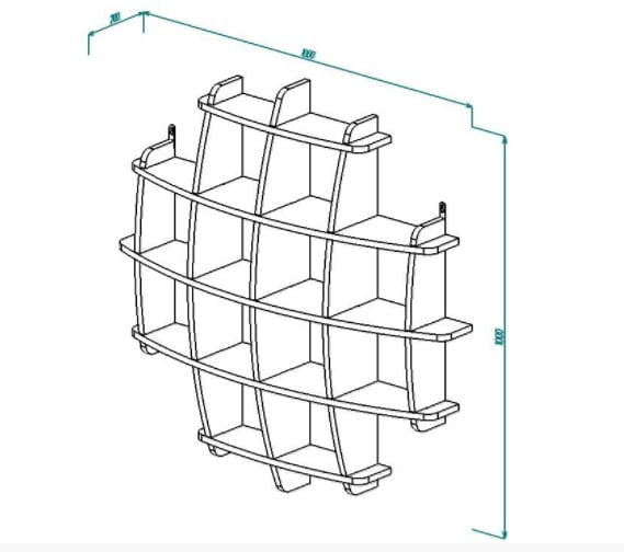 Полка навесная П8_1