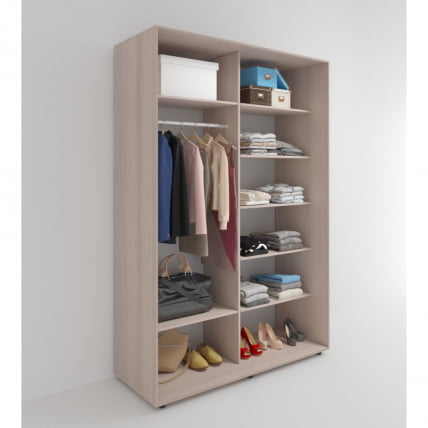 Шкаф-купе 2-х дверный Акцент-Дуэт Д 1200х600 Ясень шимо светлый_1