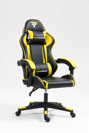 Кресло спортивное TopChairs Shadow черно-желтый_0