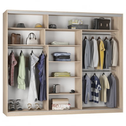 Шкаф-купе B-220х270х60-3(ДВ-Графит-D10D10D10)_1