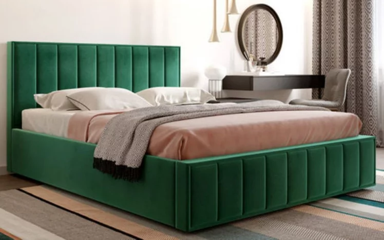 Кровать с подъемным механизмом Вена 1400 ПМ Мора зеленый_1