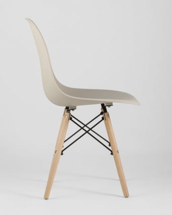 Стул Еамес Стйле ДСВ бежевый (разборный каркас) / Eames Style DSW_15