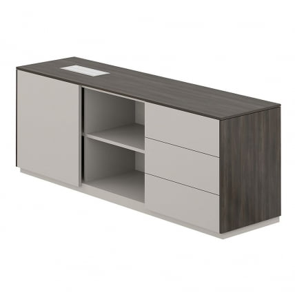 Тумба опорная 1700 правая Atlas NZ-0211.BT.GS.R Бренсон Трюфель Серый камень_0