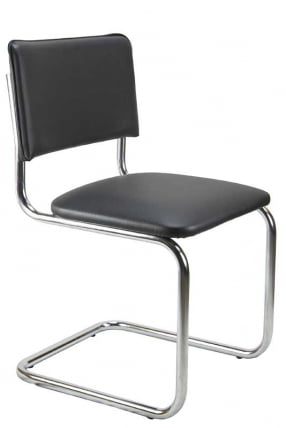 Стул Сильвия 02S Черный/Металл Хром гальв._0