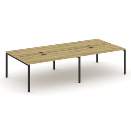 Рабочая станция двухсторонняя на 4 места CONCEPT CN.DRS-008 Дуб Винченцо Черный_0