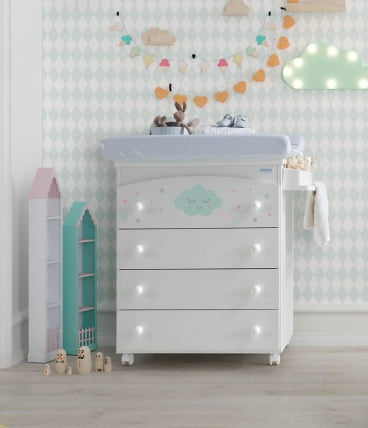 Комод пеленальный Micuna Lili B-970 White Stars Grey_2
