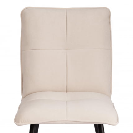 Стул обеденный Sweet LT, велюр, молочный/черный, 4, 41х55х88 см_6