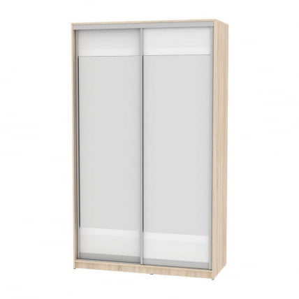 Шкаф-купе B-220х135х60-2(ДСС-Белый-D10D10)_0