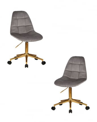 Офисное кресло для персонала DOBRIN MONTY GOLD (серый велюр (MJ9-75)) 2 шт_0
