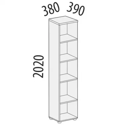 Стеллаж Альфа 63.65 Дуб кобург_1