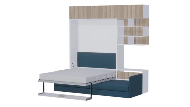 Диван Лайт К 1600 с полкой Белый Дуб Сонома Либерти 38_1