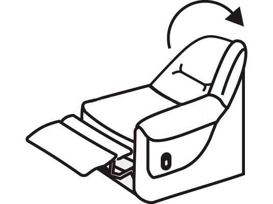 Кресельная секция с электрическим реклайнером (левая) Вавилон 1БРЭл Оранжевая (экокожа)_1