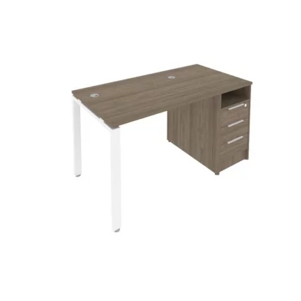 Рабочая станция с опорной тумбой Metal System Б.РС-СТП -1.1 Вяз/Белый_0