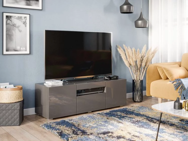 Тумба под ТВ 1200 Бруклин ЛД 685.040.000 Оникс Серый глянец_4
