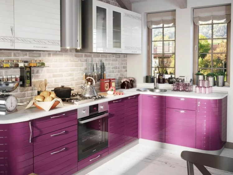 Тумба кухонная угловая 1000 Анастасия ЛД 021.062.000 Ежевика_3